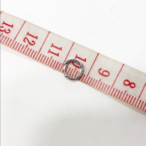 SALEπ€ Last One! Real Diamond 14k White Gold Huggie earring - Picture 15 of 17